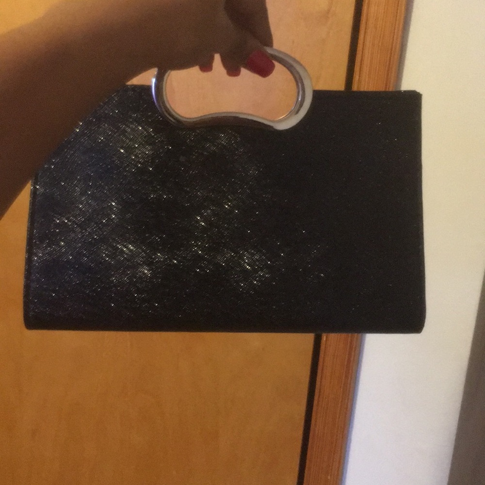 Black clutch bag